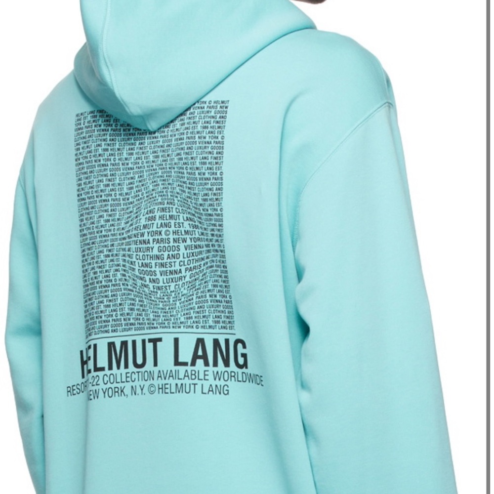 Helmut Lang Distort Blue Hoodie - Picture 2 of 6